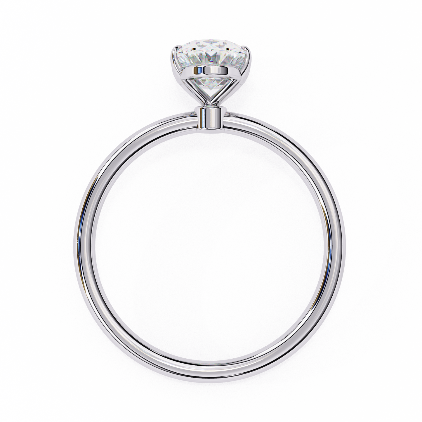 Kavya Oval Solitaire Ring Lab Grown Diamond