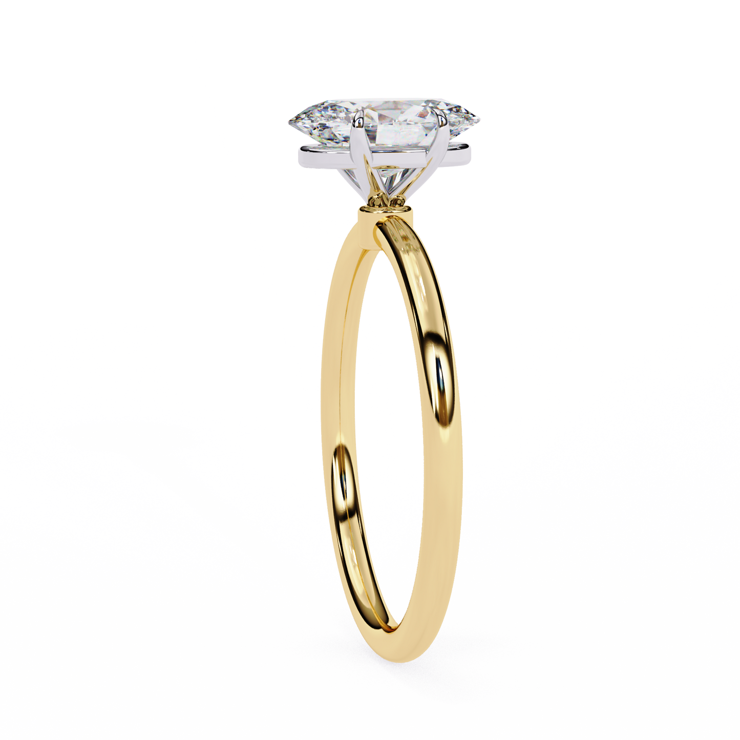 Kavya Oval Solitaire Ring Lab Grown Diamond