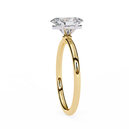 Kavya Oval Solitaire Ring Lab Grown Diamond