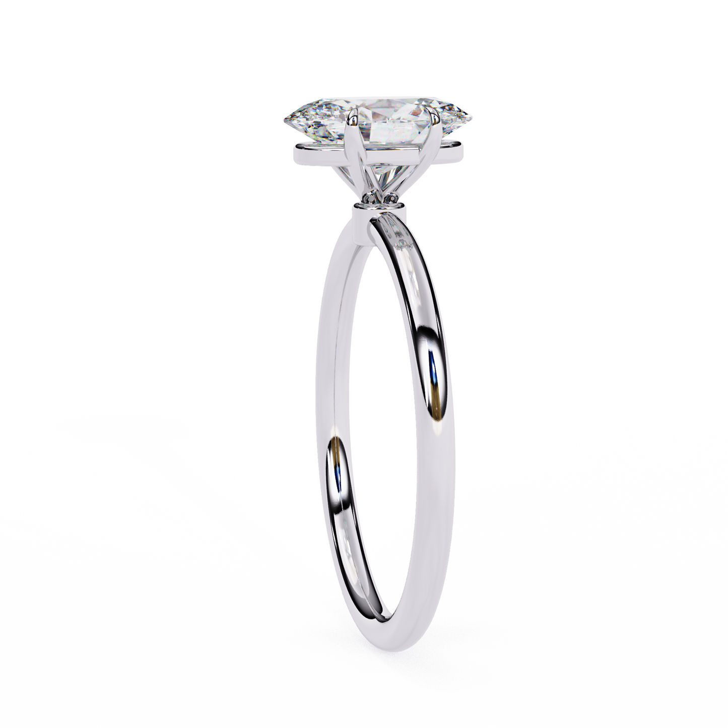 Kavya Oval Solitaire Ring Lab Grown Diamond