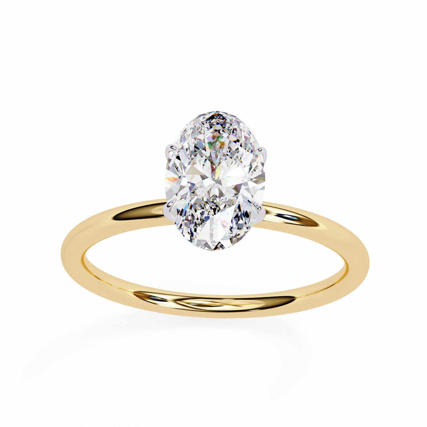 Kavya Oval Solitaire Ring Lab Grown Diamond