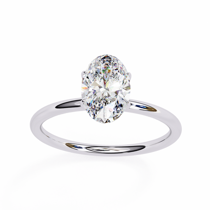 Kavya Oval Solitaire Ring Lab Grown Diamond