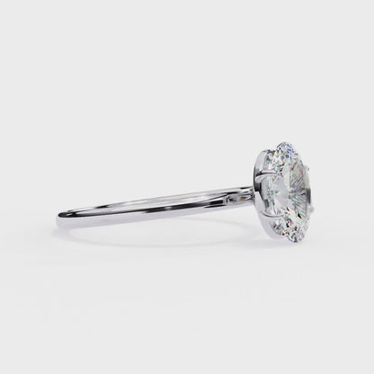 Kavya Oval Solitaire Ring Lab Grown Diamond