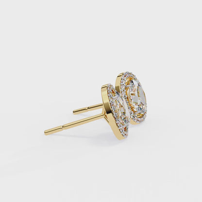 Zoya Oval Solitaire Lab Grown Diamond Studs