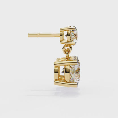 Round Drop Lab Grown Diamond Solitaire Stud