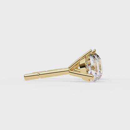 Round Lab Grown Solitaire Stud