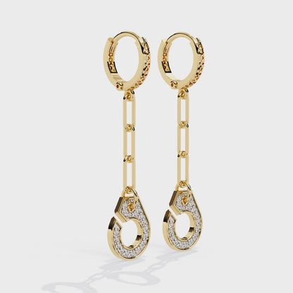 Handcuff Lab Grown Diamond Earrings
