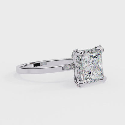 Nesha Princess Solitaire Ring Lab Grown Diamond