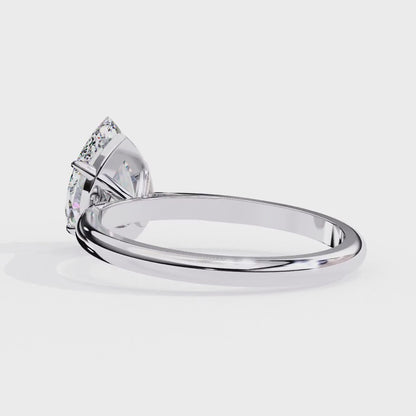 Zoya Pear Solitaire Ring Lab Grown Diamond