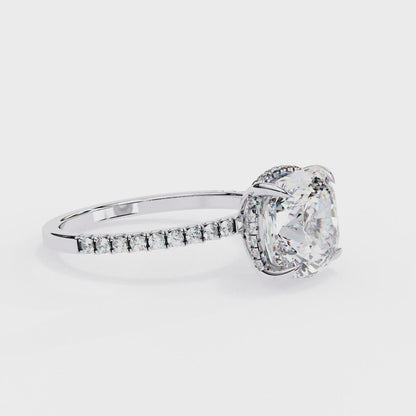 Rina Cushion Solitaire Ring Lab Grown Diamond