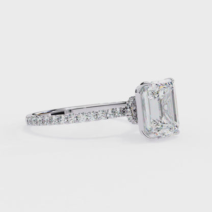 Reeva Emerald Solitaire Ring Lab Grown Diamond
