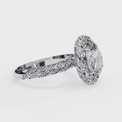 Juhi Oval Solitaire Ring Lab Grown Diamond