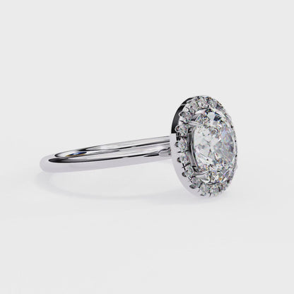 Nisha Oval Solitaire Ring Lab Grown Diamond