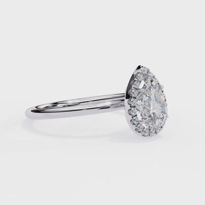 Neera Pear Solitaire Ring Lab Grown Diamond