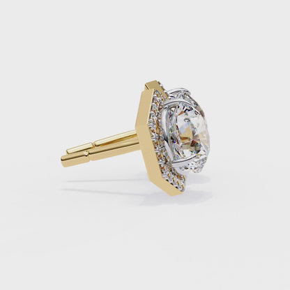 Tanya Round Solitaire Lab Grown Diamond Stud
