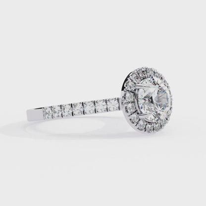 Arohi Round Solitaire Ring Lab Grown Ring