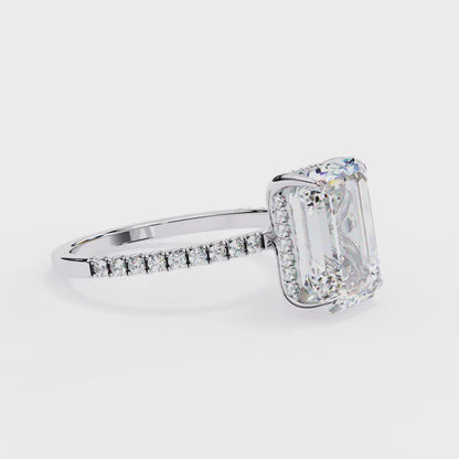 Riva Emerald Solitaire Ring Lab Grown Diamond