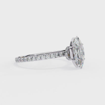Arova Marquise Solitaire Ring Lab Grown Diamond