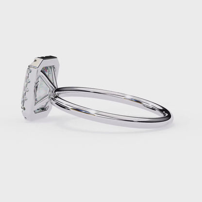 Anika Radiant Solitaire Ring Lab Grown Diamond