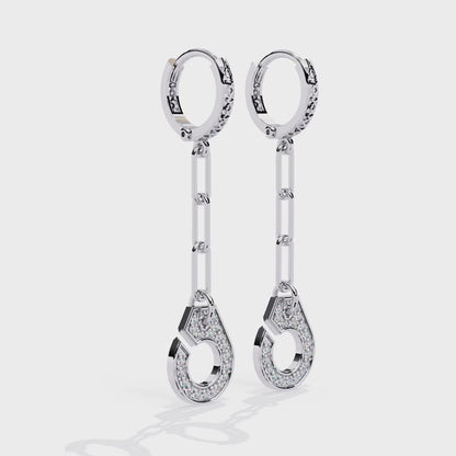 Handcuff Lab Grown Diamond Earrings