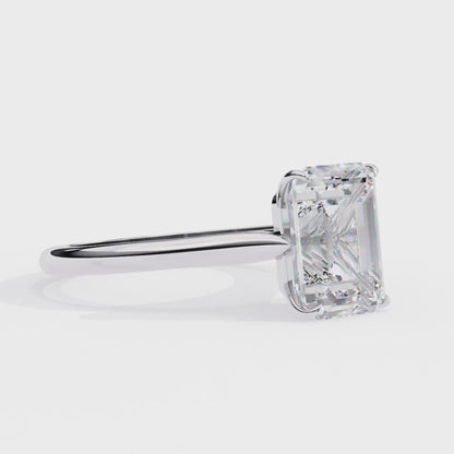 Mahira Emerald Solitaire Ring Lab Grown Diamond