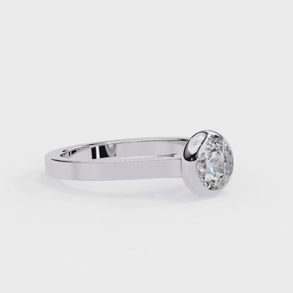 Urvi Round Solitaire Ring Lab Grown Diamond