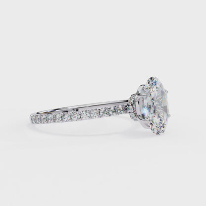 Navya Oval Solitaire Ring Lab Grown Diamond