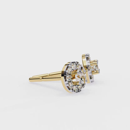 Zia Round Solitaire Lab Grown Diamond Studs