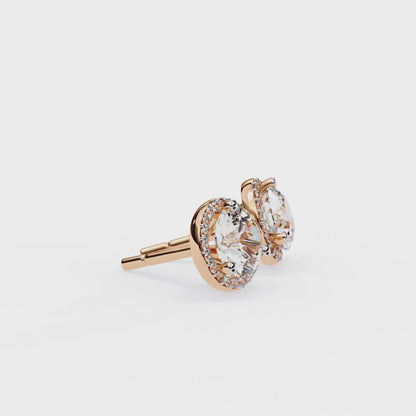 Mira Round Solitaire Lab Grown Diamond Studs