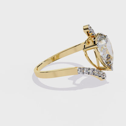 Siaa Pear Solitaire Ring Lab Grown Diamond