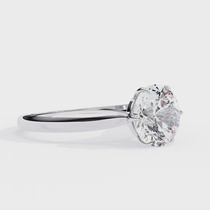 Ruhi Round Solitaire Ring Lab Grown Diamond