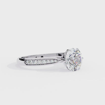 Nysa Round Solitaire Ring Lab Grown Diamond