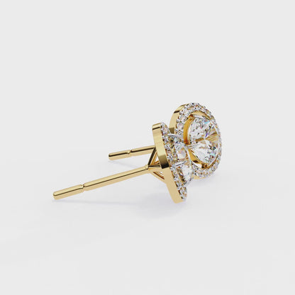 Sanya Round Solitaire Lab Grown Diamond Studs