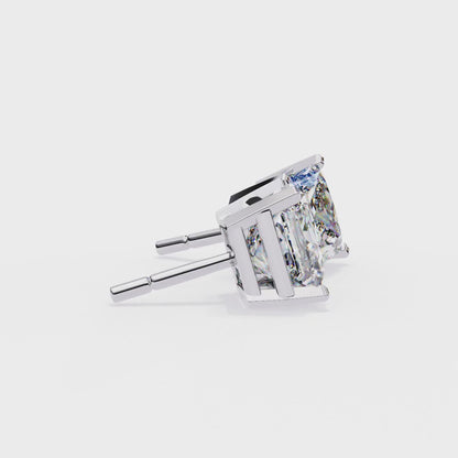 Princess Solitaire Lab Grown Diamond Stud