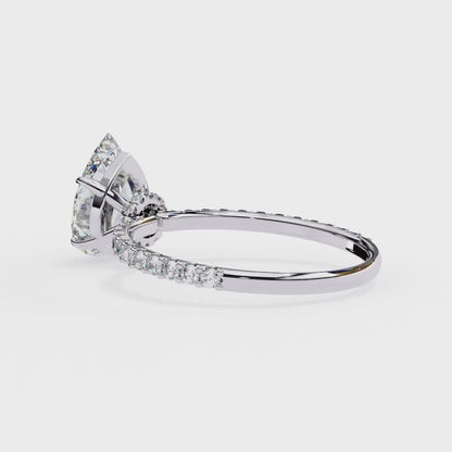 Renu Pear Solitaire Ring Lab Grown Diamond